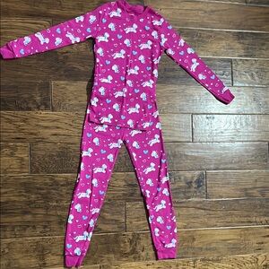 Benaive Pink Unicorn Pajama Set